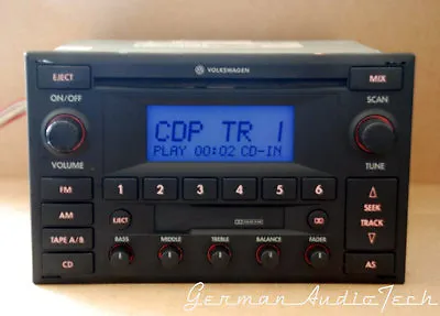 VOLKSWAGEN VW PREMIUM 6 RADIO CD PLAYER JETTA PASSAT GTi 2002 03 04  3B7035180 F • $149.95