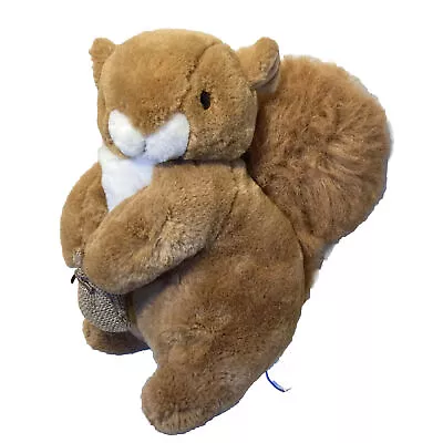 Vintage Eden Toys Squirrel Plush 8x12 Inches Stuffed Animal Fluffy Tail Toy • $13.09