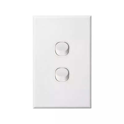 2 Gang White Wall Plate Light Switch • $7.95