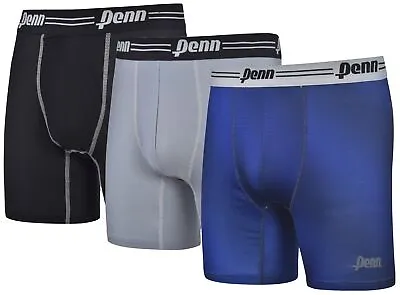 Penn Mens Performance Boxer Briefs - 3 Pack Tag Free Breathable Underwear • $12.99