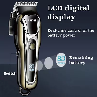 KM 1900 Electric Shaver Trimmer Razor Rechargeable Hair Clipper Shaving Machine • $26.96