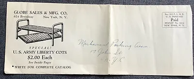 Envelope Advertisement Cover Military US Army Liberty Cots New York City NY • $9.90
