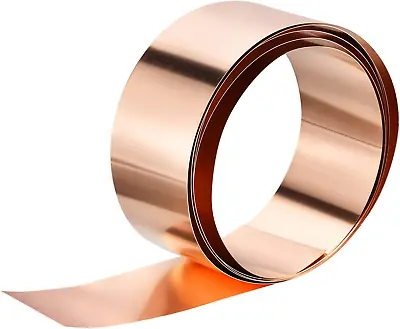 Copper Flashing 99.95% Pure 0.5Mm Thickness 24 Gauge Copper Roll 11Ft X 4In Co • $69.99