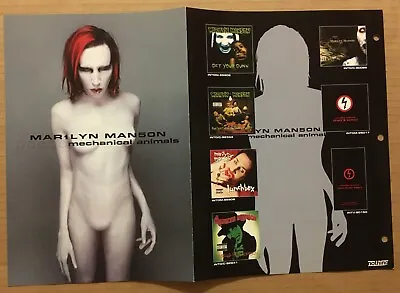 MARILYN MANSON Vintage RARE 2000 FOLD OPEN PROMO TRADE AD Poster For Animals CD • $49.99