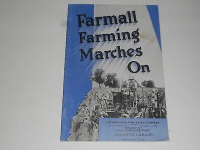 1935 IH FARMALL Equipment Sales Brochure TRACTORS TILLER ROW PICKERS HOPPERS • $59.95