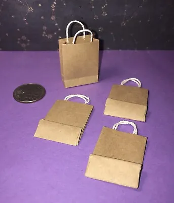 MINIATURE 1:12 Scale 4 Shopping Bags With Handle L@@K • $4.99