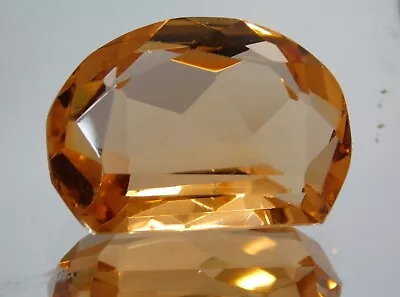 Certified 54.15 Ct Natural Fancy Cut  Mexican Orange Fire Opal Loose Gemstone • $24.99
