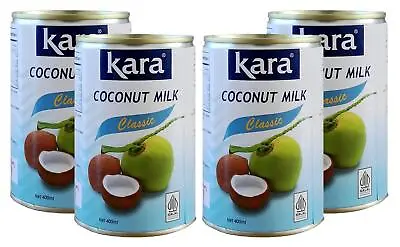 Kara Classic Coconut Milk In Tin 400ml (Pack Of 4) - Rich & Creamy / Dairy-Free • £7.99