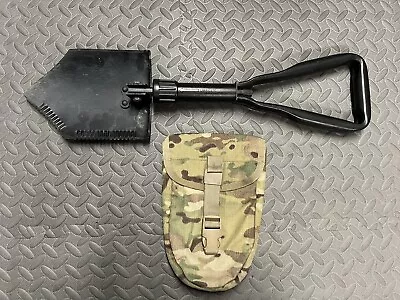 AMES USGI Military ENTRENCHING TOOL SHOVEL W OCP COVER CARRIER POUCH VGC • $36.99