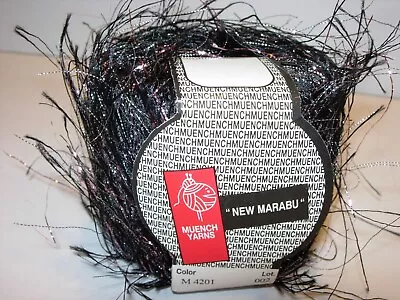 MUENCH NEW MARABU BLACK PINK SILVER DESIGNER CRAFTS KNITTING Weaving YARN 20G • $6.99