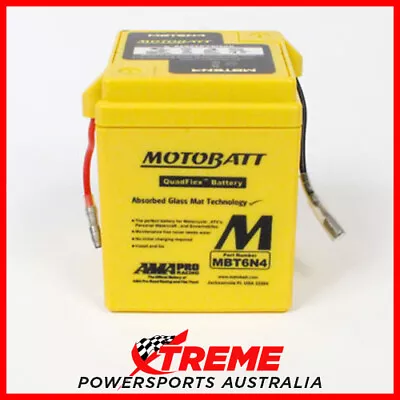 Motobatt 6V 4AH MBT6N4 Yamaha SA50 Passola 1979 Quad-Flex AGM Battery  • $39.95