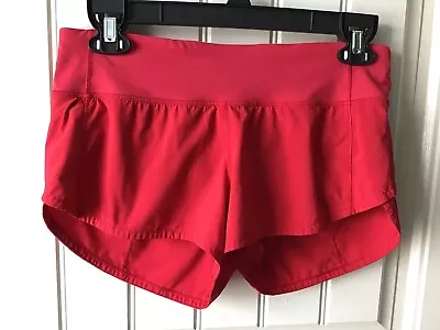 🌼Lululemon Speed Up Shorts Low-Rise 2.5” Lined Flamenco Red Size 4 • $18