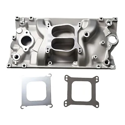 Intake Manifold Chevy Dual Plane Satin Aluminum Fits For Vortec V8 305 350 Heads • $127