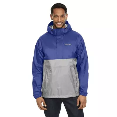 Marmot Men's Eco PreCip Anorak Blue/Silver Size: Small NWT! • $39.99