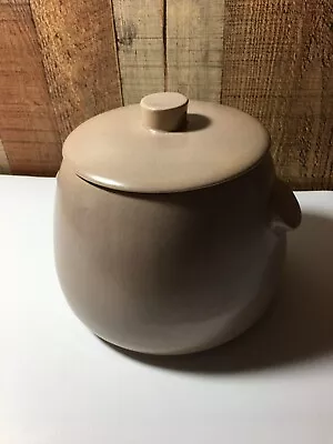 Earthenware Pottery Cookie Jar  Bean Pot Canister La Solana Ware Mid Century • $45