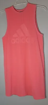 Adidas Size Medium Pink Sleeveless Dress Sports Logo Athleisure  • $20