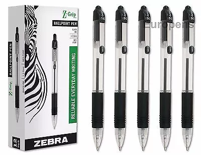 £1.59 • Buy Zebra Z Grip Retractable Ballpoint Pen Black 1.0mm Medium Choose QTY Discount