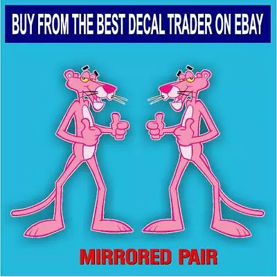 Pink Panther Decal Sticker Mirrored Decals Hot Rod Rat Rod Vintage Stickers • $6