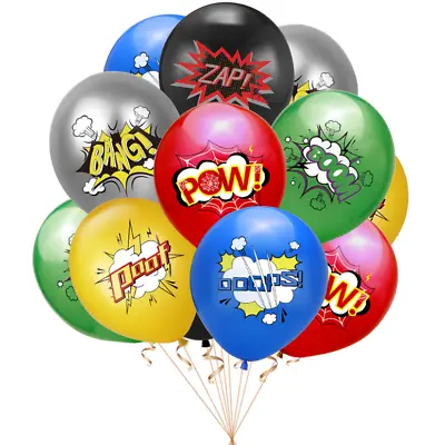 12 12  Marvel Superhero Avengers Comics Latex Balloon Kids Birthday Party Decor • £3.08
