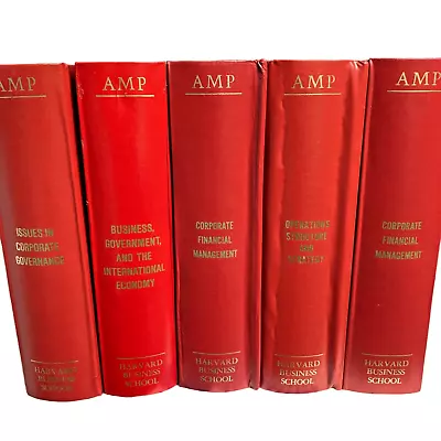 Vintage? Harvard University School Of Business 3 Ring Binders 3  Red Lot Of 5 • $28.90