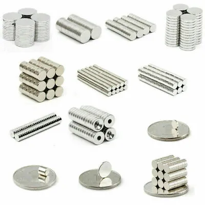 1-100X Super Strong N50 Magnets Rare Earth Cylinder Round Disc Permanent Magnet • $3.45
