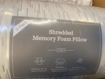 Weekender Shredded Memory Foam Queen Bed Pillow WKQQ02SD - 2 PACK (NEW) • $50.69