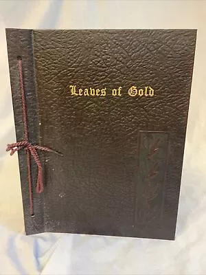 Vintage Leaves Of Gold Book Prayers Verse Hand Bound Religious • $19.95