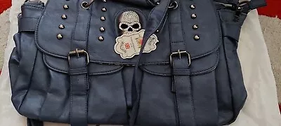 Women's Accessories Hand Bag Designed/Registered In UK Navy Skull Studded • $35