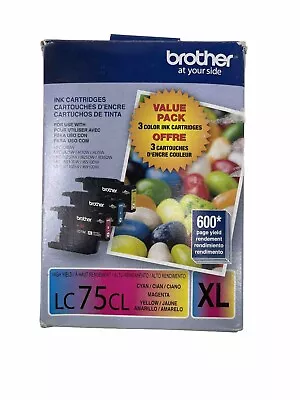 Brother LC-75 Ink Ctg LC75CL XL 3PKS CMY For Brother MFC-J280W Expires: 04/2026 • $24.99