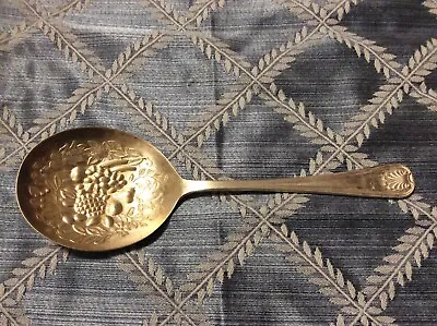 Sheffield EPNS SILVERPLATE SERVING BERRY SPOON Fruit Repousse 8 1/2 Inch  • $13.99