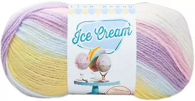 3 Pack Lion Brand Ice Cream Yarn-Cotton Candy 923-201 • £19.08