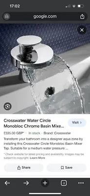 Cross Water Circle Monobloc Chrome Basin Mixer  Tap • £345