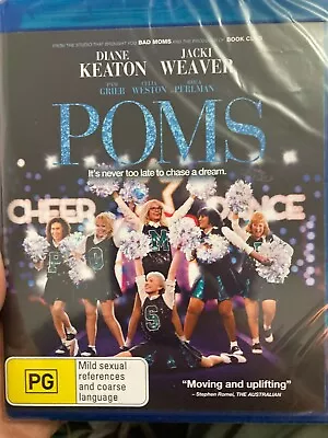 Poms NEW/sealed BLU RAY (2019 Diane Keaton Cheerleading Comedy Movie) • $11.95