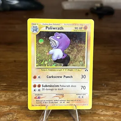 Pokémon TCG Poliwrath Neo Discovery 9 Holo Unlimited Holo Rare • $18