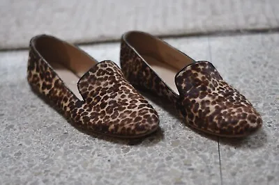 J Crew Collection Darby Ponyhair Leopard Italian Loafer 8 1/2 EUC • $24.99