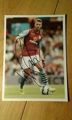 Nathan Baker Aston Villa Hand Signed 7x5 Bordered Photo Autograph • £3.99