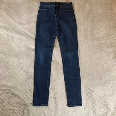 J Brand Womens 26 Denim Blue Jeans Maria Skinny Dark Wash Mid Rise Stretch • $16.99