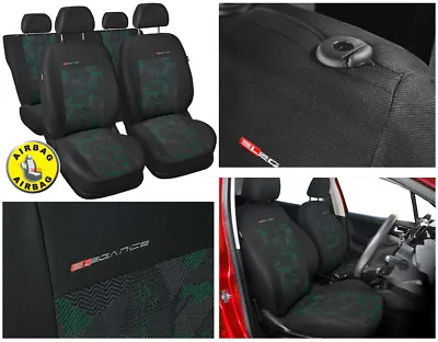 Car Seat Covers Full Set Fit Daewoo Matiz Charcoal Grey/green • $68.46