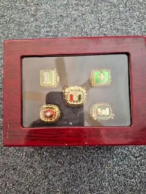 5 PCS Miami Hurricanes With Box. NCAA 18k GP Championship Ring 1983-2001 Size 12 • $120.25