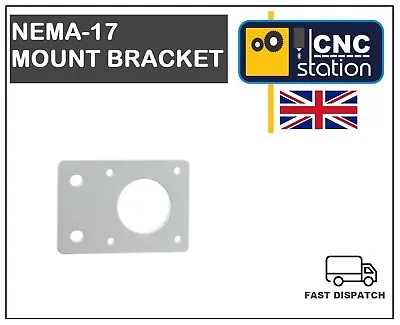 Nema 17 42mm Stepper Motor Mount Flat Bracket Plate Alloy CNC 3D Printer UK  • £3.49