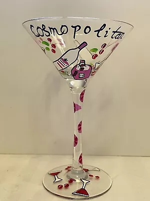 Hand Painted Martini Cosmopolitan Glass • £10