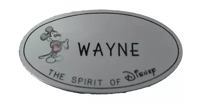 Disney Pin Back Name Tag Dated 6-23-92 Etched On Back Vintage(2212E1) • $14.99