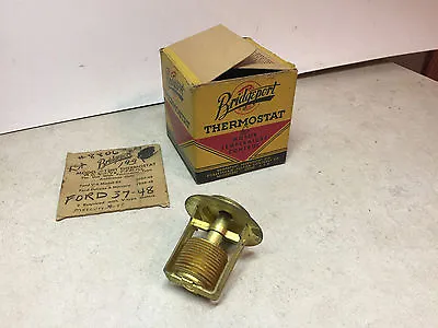 NOS Vintage Bridgeport Thermostat Model #13HT Ford & Mercury FORD 1937-48 • $39.99