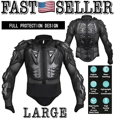 Motorcycle Full Body Armor Jacket Motocross Racing Bike Protector Gear Large • $71.10