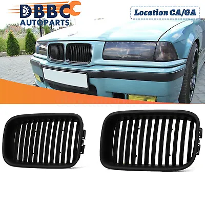 Matte Black Front Kidney Grill Grille  For BMW E36  3 Series 1992-1996 • $25.80
