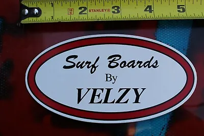 VELZY Surfboards South Bay Hap Jacobs Longboard V18a Vintage Surfing STICKER • $25