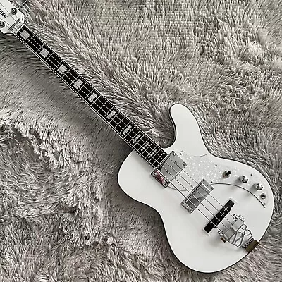 White Space Ranger 4 Strings Electric Bass Guitar Maple Neck Mini Pickup • $233.87