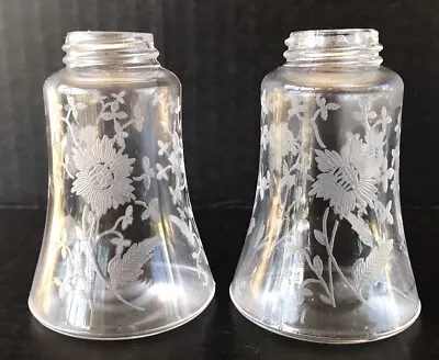 Vintage New Martinsville Viking Etched Glass Prelude Salt & Pepper Shakers • $35