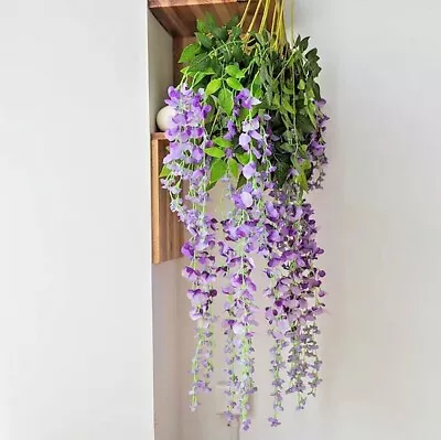 Wisteria Hanging Vine Artificial Home Decor Wedding Salon Feature Wall UK Stock • £8.99