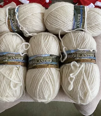 SIRDAR HIGHLANDER LOPI CREAM 3 DIFFERENT SHADES 70% WOOL 30% ACRYLIC 500gms • £30